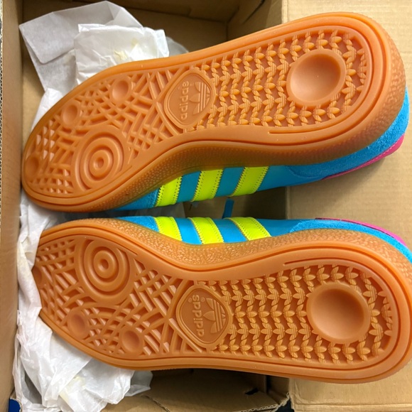 Adidas Handball Spezial Blue Yellow Gum Women’s 8.5 New With Box - Picture 3 of 6